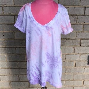 Splash Crinkle Tie-Dye Top Size Junior Medium NWT